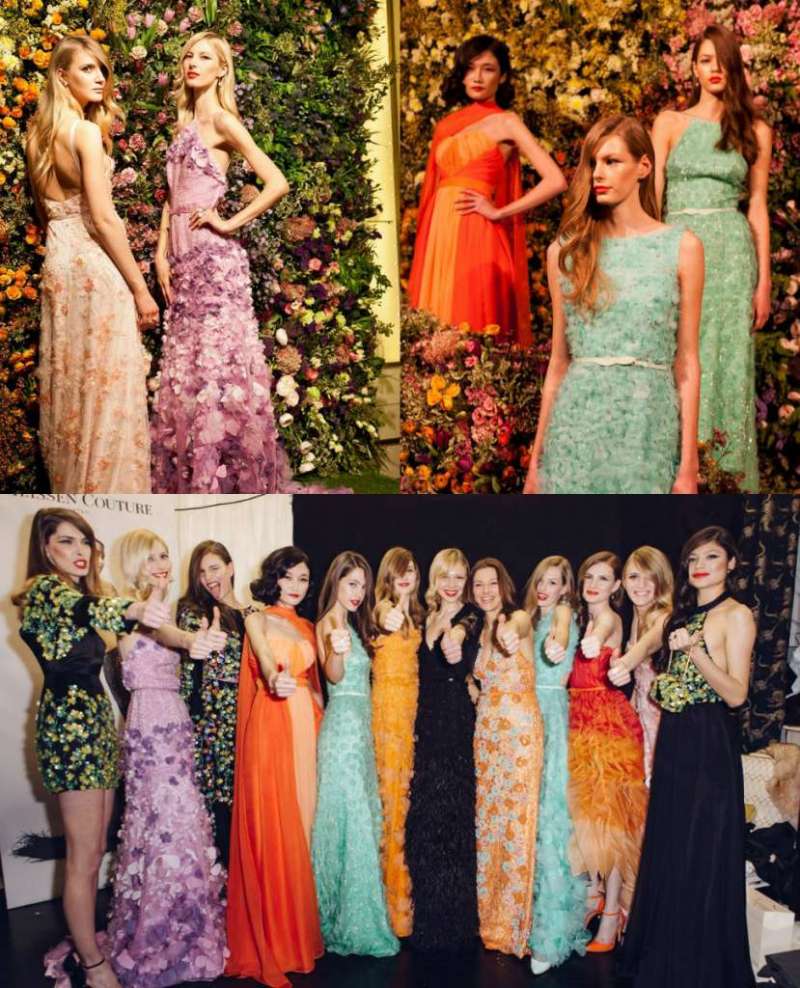 Meissen Couture - Fiori e colori per la moda donna inverno 2016