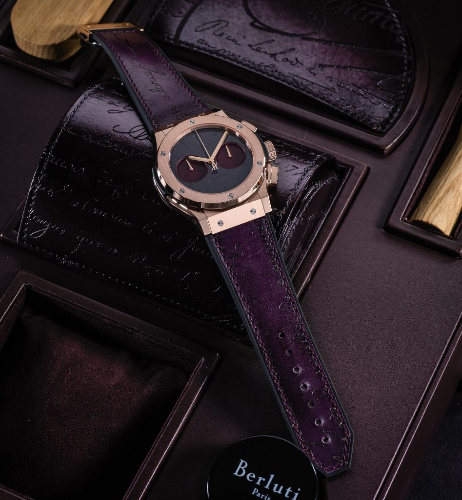 Classic Fusion Chronograph Berluti Scritto Bordeaux 