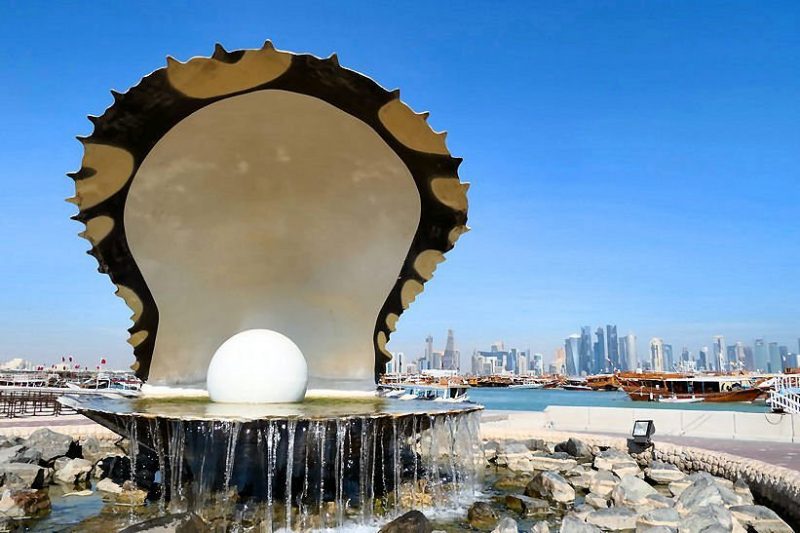 The pearl monument Doha Qatar